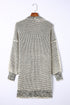 Waffle Knit Open Front Drop Shoulder Cardigan