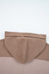 Waffle Knit Patchwork Detailed Pocketed Plus Size Hoodie