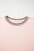 Waffle Knit Patchwork Exposed Seam Baggy Sweatshirt