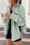 Waffle Knit Patchwork Thermal Textured Plaid Shacket