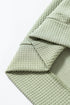 Waffle Knit Patchwork Wide Sleeve Raglan Casual Top