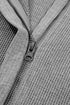 Waffle Knit Patchwork Zip Up Button Hooded Jacket