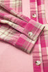 Waffle Knit Plaid Patchwork Pocket Outerwear