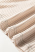Waffle Knit Raglan Sleeve Contrast Panel Top