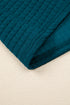 Waffle Knit Raw Edge Patchwork Wide Leg Pant Set