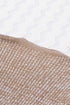 Waffle Knit Surplice V Neck Long Sleeve Top