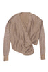 Waffle Knit Surplice V Neck Long Sleeve Top