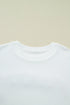 Waffle Knit Textured Graphic Script Sweatshirt