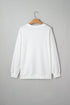 Waffle Knit Textured Graphic Script Sweatshirt