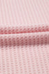Waffle Knit V Neck Drop Shoulder Long Sleeve Casual Blouse