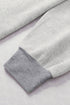 Waffle Knit V Neck Exposed Seam Relaxed Sweatshirt