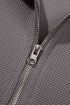 Waffle Textured Collar Half Zip Pocketed Drop Shoulder Sweatshirt