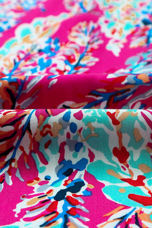 Warp V Neck Floral Maxi Dress