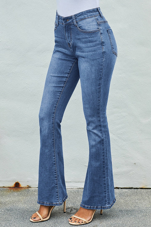 Wash Vintage Wide Leg Jeans