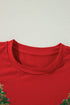 Washed Cotton Sequin Tree Graphic Tee