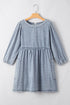 Washed Denim High Waist Loose H Line Mini Dress