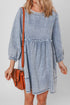 Washed Denim High Waist Loose H Line Mini Dress