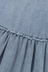 Washed Denim High Waist Loose H Line Mini Dress