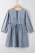 Washed Denim High Waist Loose H Line Mini Dress