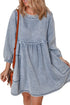 Washed Denim High Waist Loose H Line Mini Dress