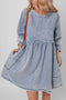 Washed Denim High Waist Loose H Line Mini Dress