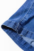 Washed Denim Knotted Strap Patched Pocket Wide Leg Overall