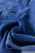 Washed Denim Knotted Strap Patched Pocket Wide Leg Overall