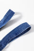 Washed Denim Knotted Strap Patched Pocket Wide Leg Overall