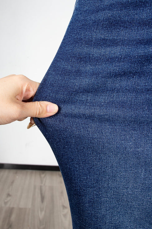 Washed Denim Lace Up Detail Statement Jeans