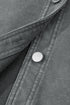 Washed Drop Shoulder Side Slit Utility Layering Jacket