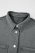 Washed Drop Shoulder Side Slit Utility Layering Jacket