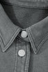 Washed Drop Shoulder Side Slit Utility Layering Jacket