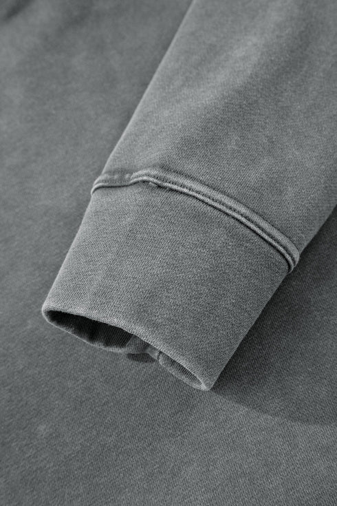Washed Drop Shoulder Side Slit Utility Layering Jacket