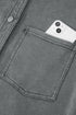 Washed Drop Shoulder Side Slit Utility Layering Jacket