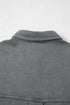 Washed Drop Shoulder Side Slit Utility Layering Jacket