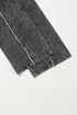 Washed Frayed Exposed Seam Wide Leg Denim Overall Jumpsuit