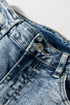 Washed High Rise Button Zip Fly Wide Leg Jeans