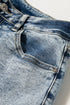 Washed High Rise Button Zip Fly Wide Leg Jeans