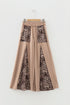 Washed Leopard Print Patchwork Wide Leg Pants