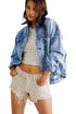 Washed Oversize Pocketed Denim Jacket