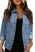 Washed Oversize Pocketed Denim Jacket