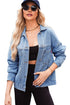 Washed Oversize Pocketed Denim Jacket