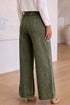 Washed Seam Detail Flare Leg Drawstring Pants