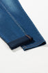 Washed Stretchy Knit Denim Multiple Pocket Straight Leg Jeans
