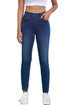 Washed Stretchy Knit Denim Multiple Pocket Straight Leg Jeans