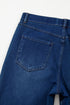 Washed Stretchy Knit Denim Multiple Pocket Straight Leg Jeans
