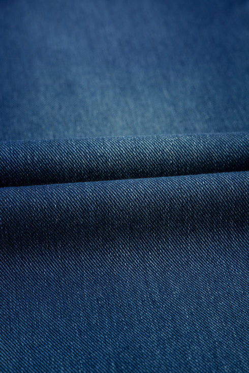 Washed Stretchy Knit Denim Multiple Pocket Straight Leg Jeans
