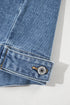 Washed Striped Pattern Casual Pocketed Denim Jacket