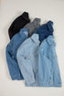 Washed Striped Pattern Casual Pocketed Denim Jacket
