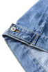 Washed Striped Pattern Casual Pocketed Denim Jacket